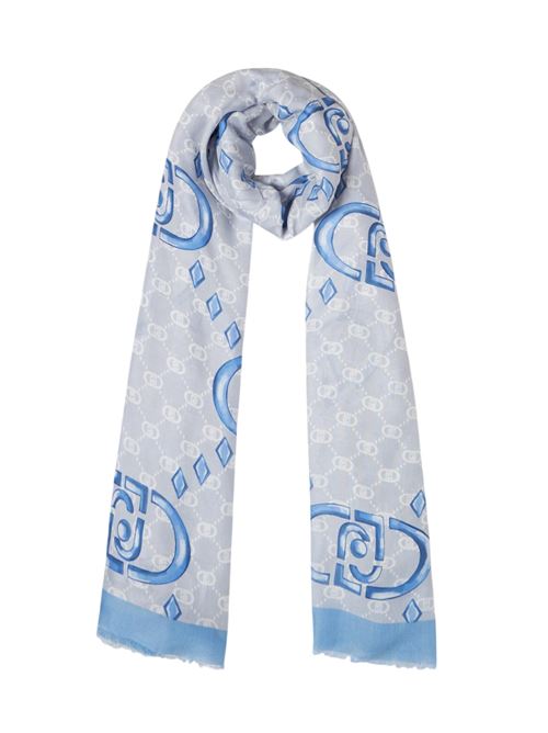 Light blue stole with logo Liu Jo | 2A5029T0300.53920